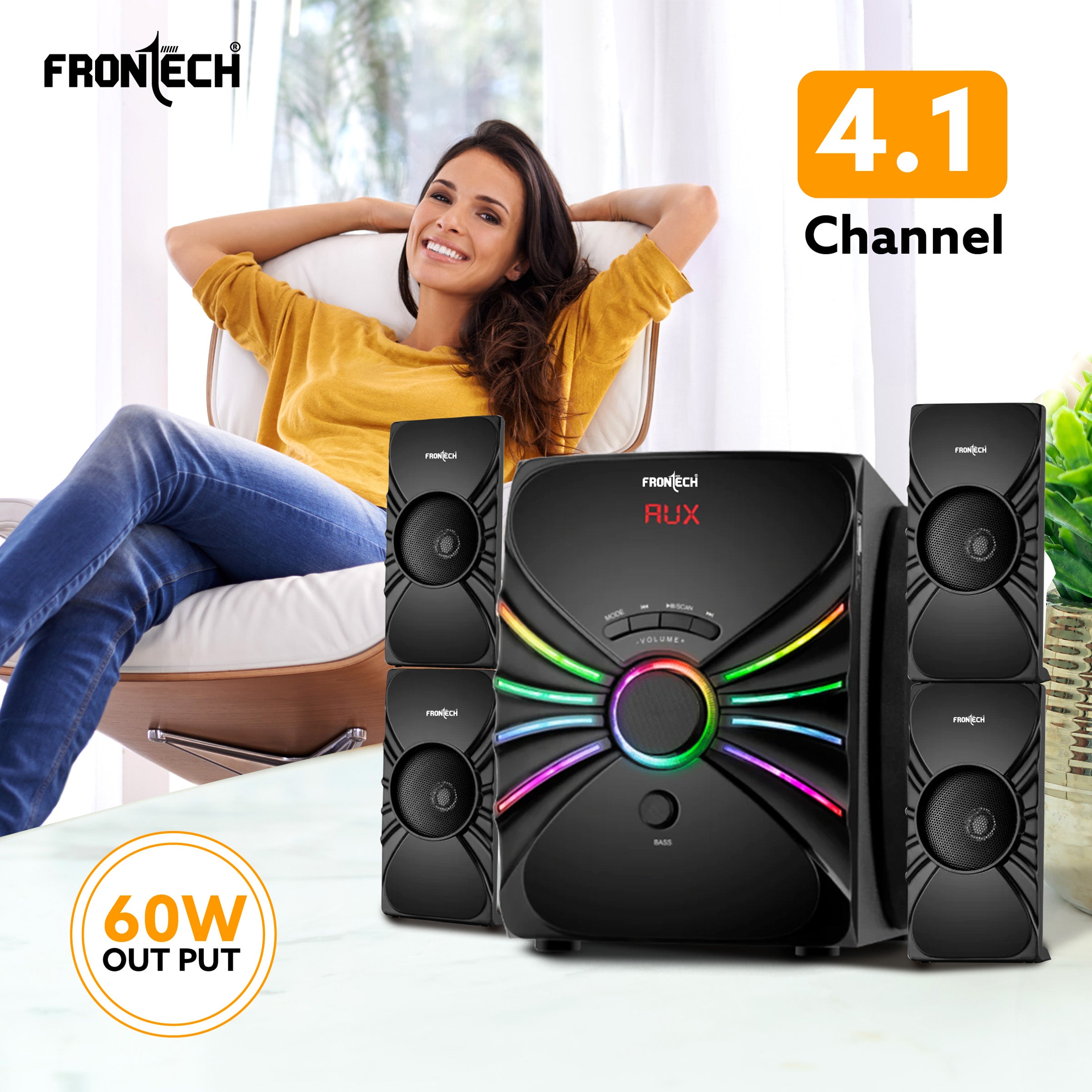 Frontech 4.1 Channel Multimedia Speaker (SW-0151) Frontech 4.1 Channel Multimedia Speaker (SW-0151)